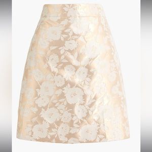 J. Crew Floral Jacquard A-Line Skirt NWT